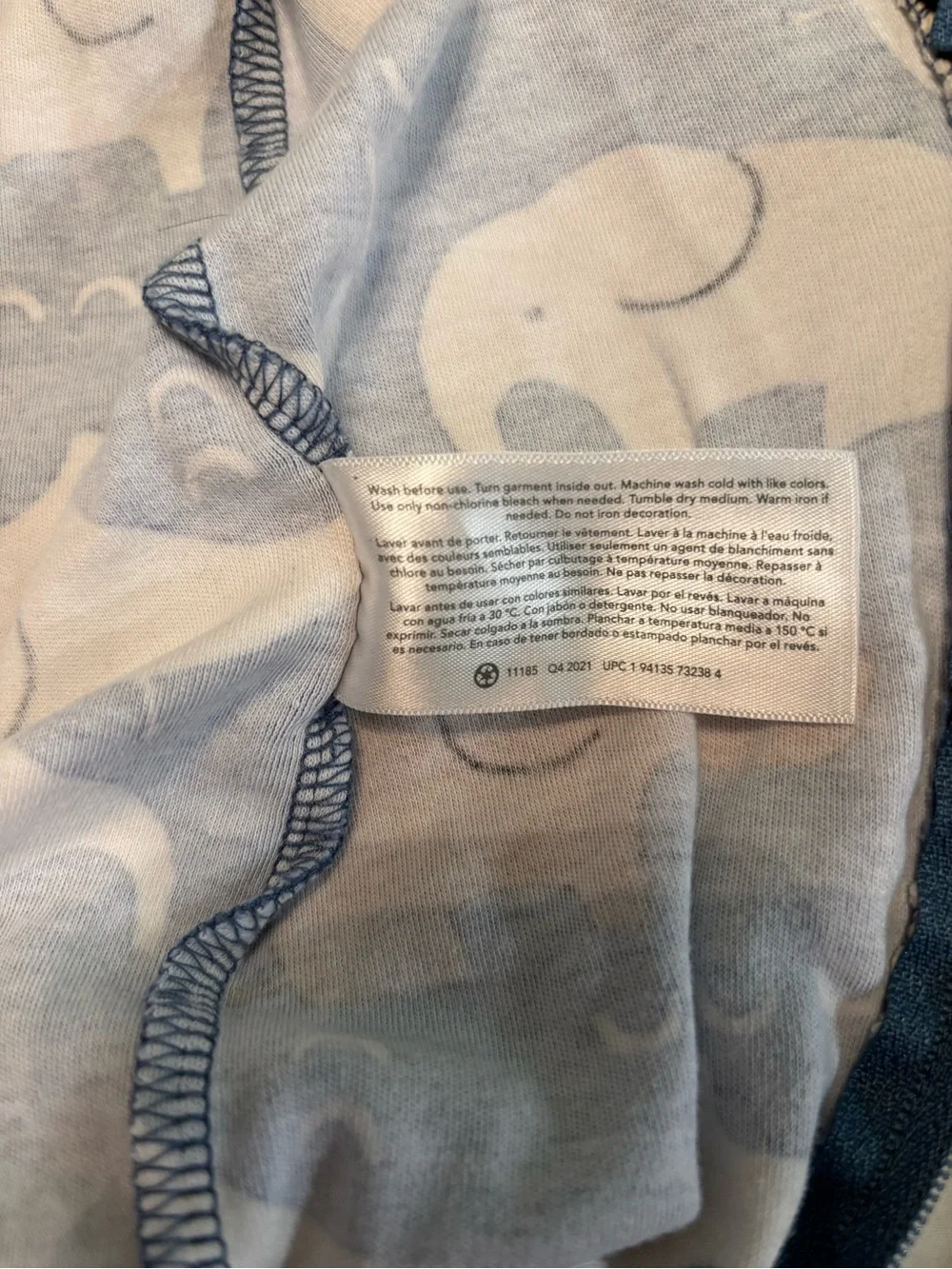 Carter's Blue Elephant Footie Pajama